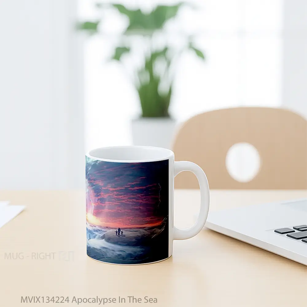 Mug Apocalypse In The Sea Gelas Pemandangan Alam - All-side / Desain