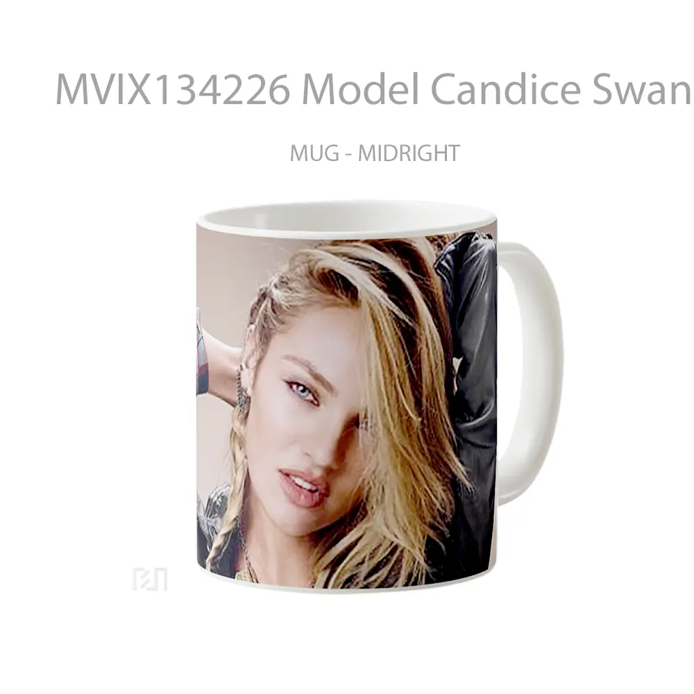 Mug Model Candice Swanepoel Gelas Keramik Unik - All-side / Desain