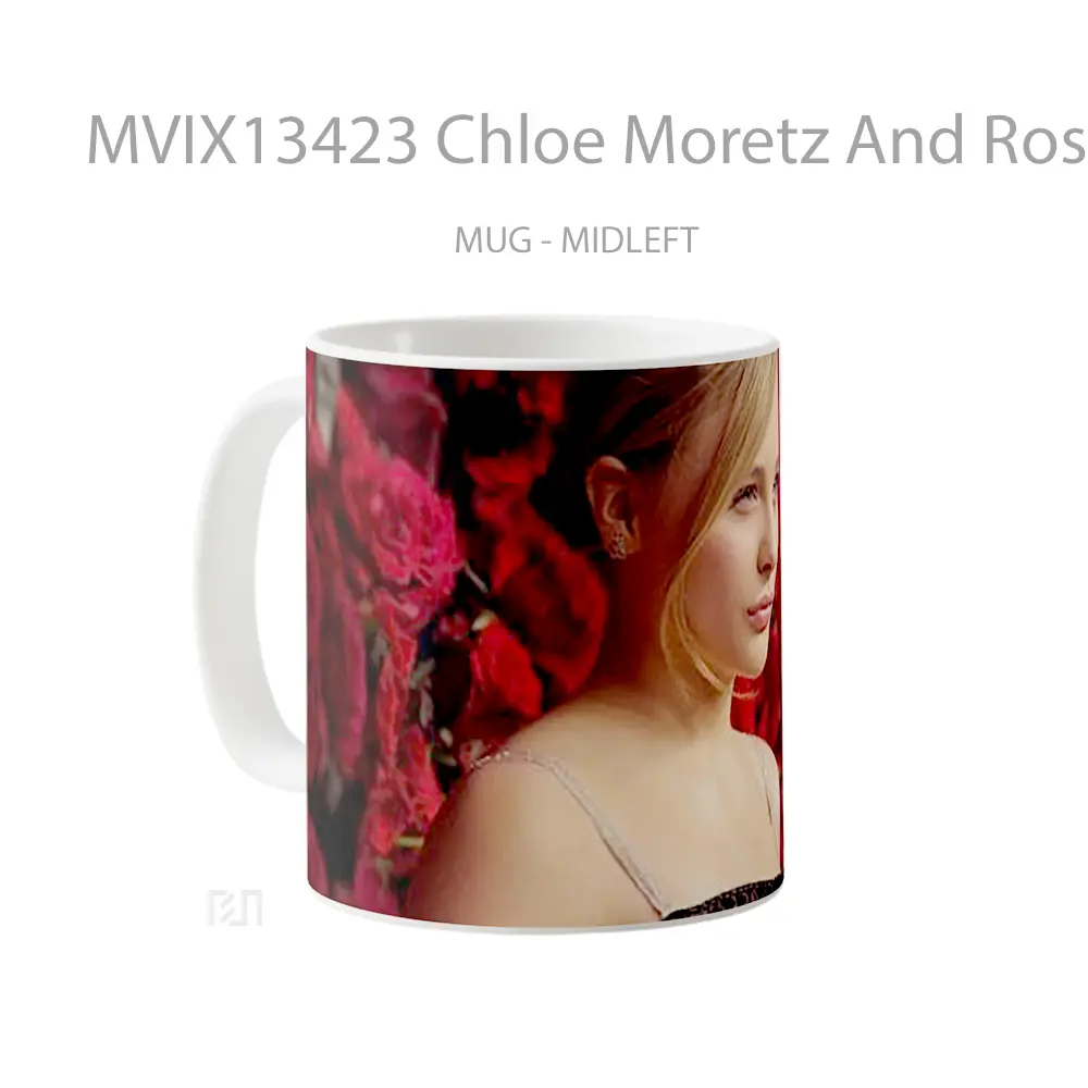 Mug Chloe Moretz And Roses In The Background Gelas Keramik Unik - All-side / Desain
