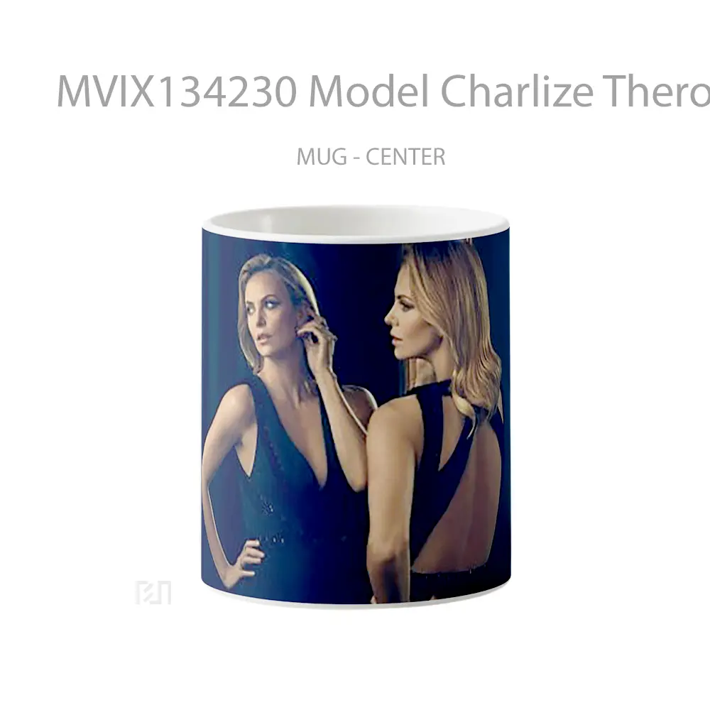 Mug Model Charlize Theron In A Mirror Gelas Keramik Unik