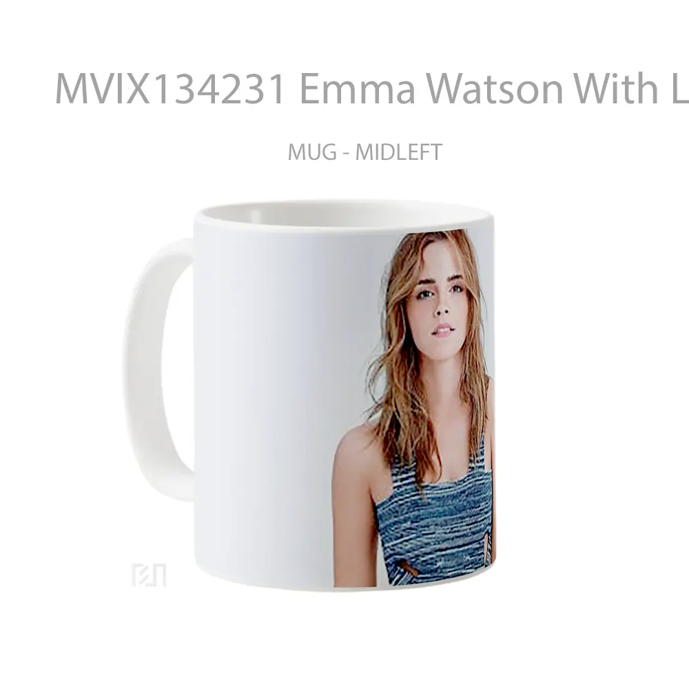 Mug Emma Watson With Long Hair Gelas Selebriti - All-side / Desain