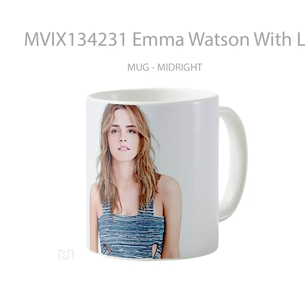 Mug Emma Watson With Long Hair Gelas Selebriti - All-side / Desain