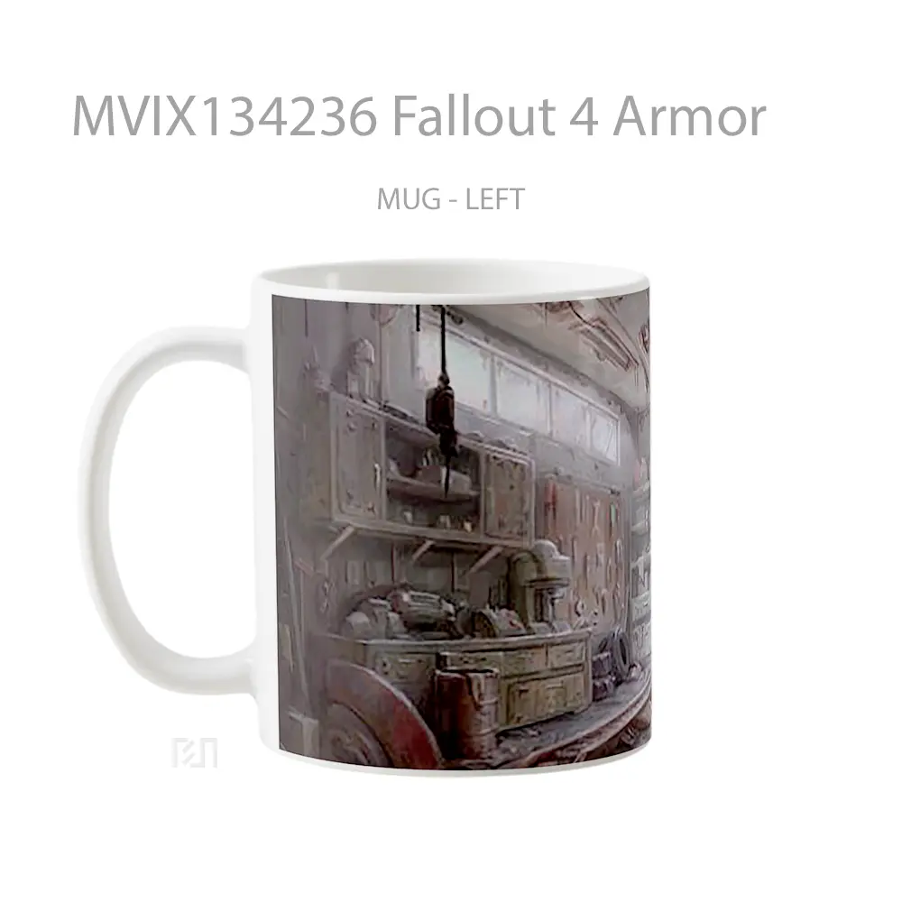 Mug Fallout 4 Armor Gelas Keramik Unik - All-side / Desain