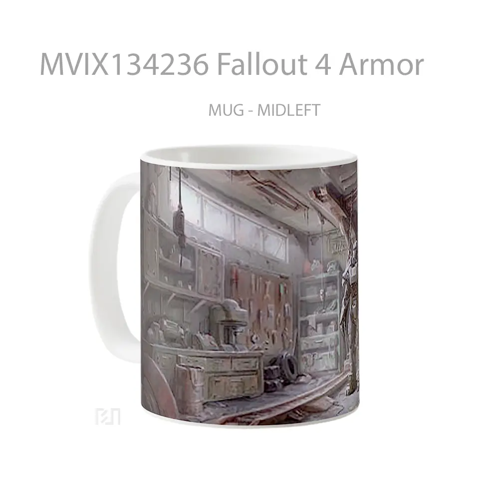 Mug Fallout 4 Armor Gelas Keramik Unik - All-side / Desain