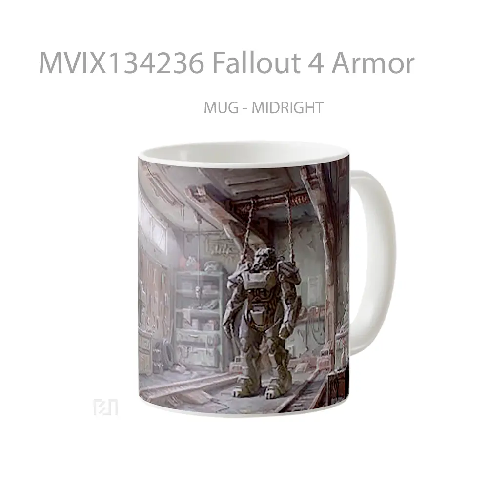 Mug Fallout 4 Armor Gelas Keramik Unik - All-side / Desain