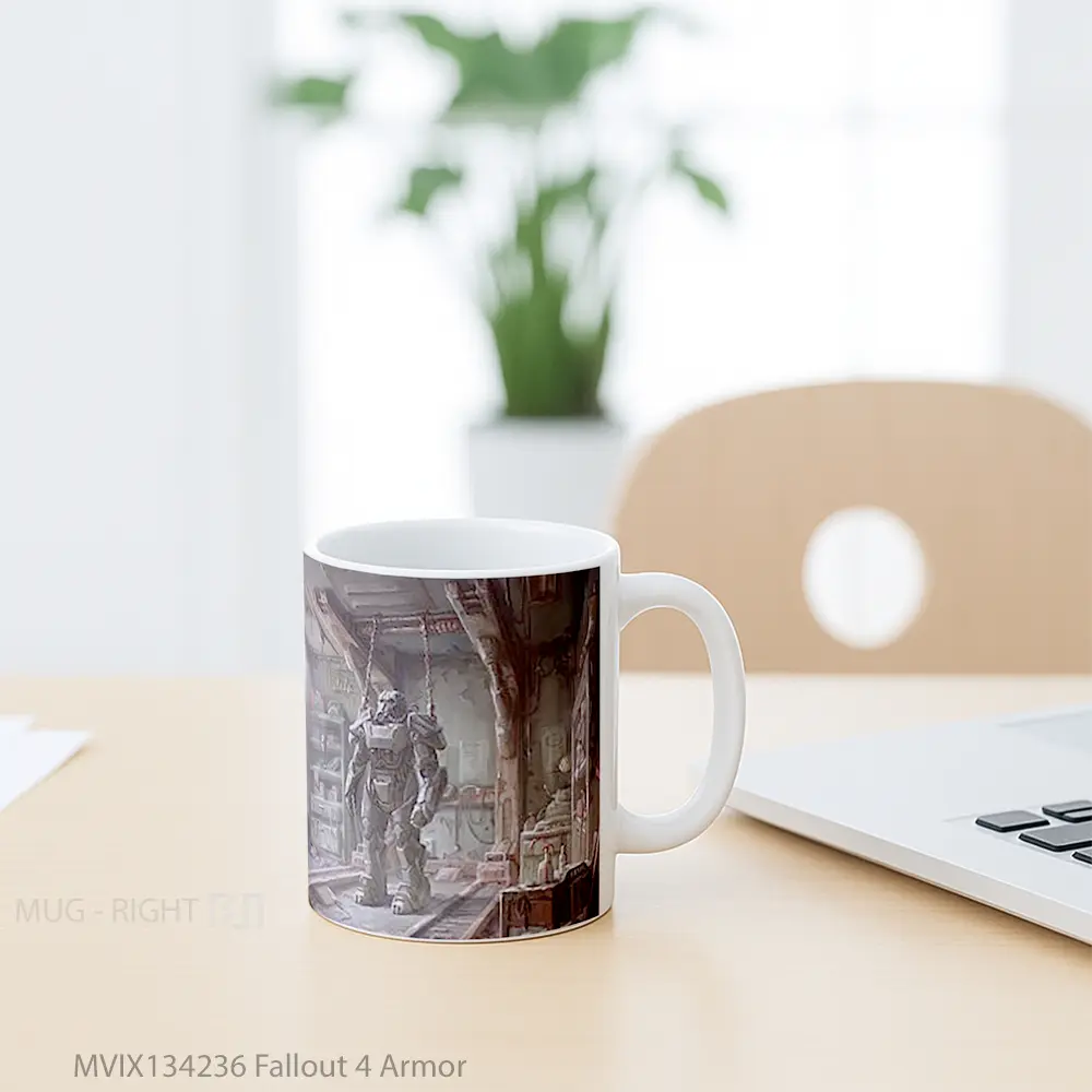 Mug Fallout 4 Armor Gelas Keramik Unik - All-side / Desain