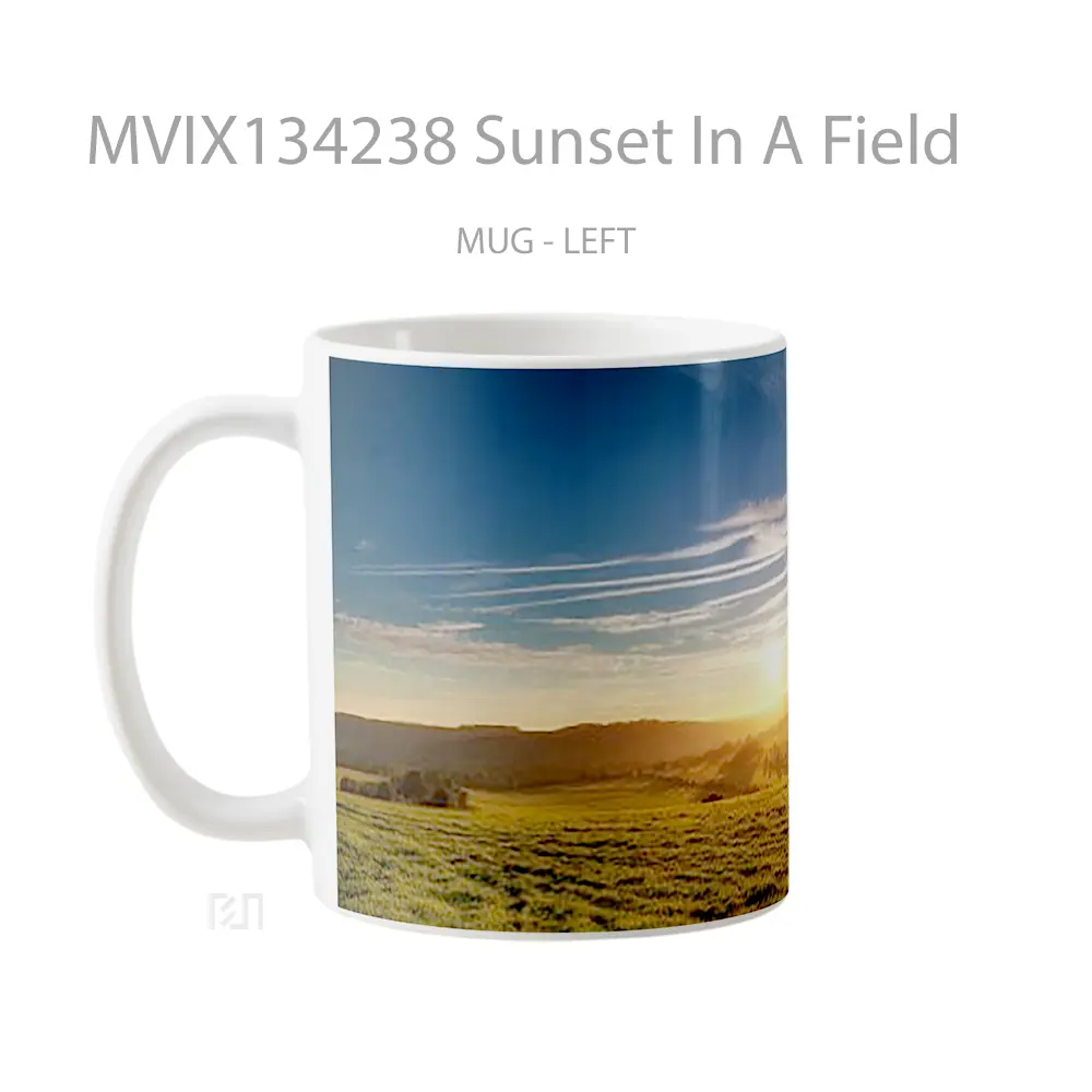 Mug Sunset In A Field Gelas Pemandangan Alam - All-side / Desain