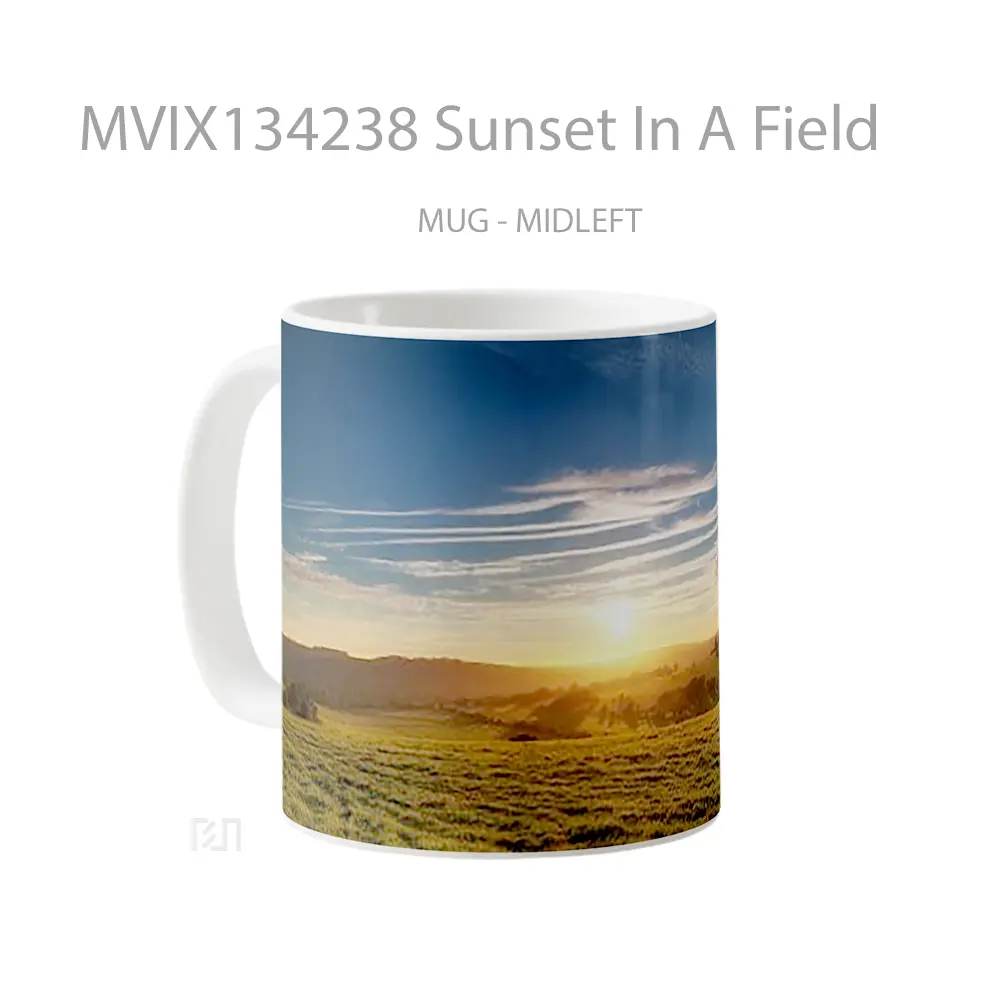 Mug Sunset In A Field Gelas Pemandangan Alam - All-side / Desain