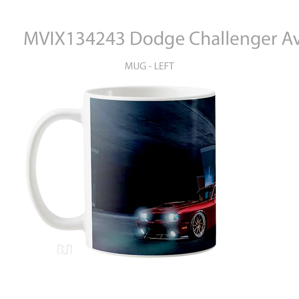 Mug Dodge Challenger Avant Garde Wheels Gelas Keramik Unik - All-side / Desain