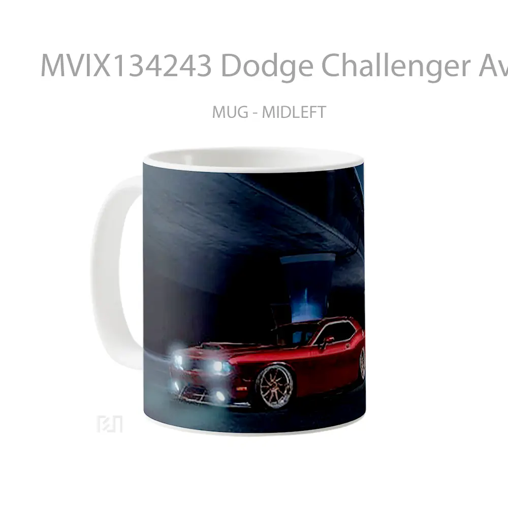 Mug Dodge Challenger Avant Garde Wheels Gelas Keramik Unik - All-side / Desain