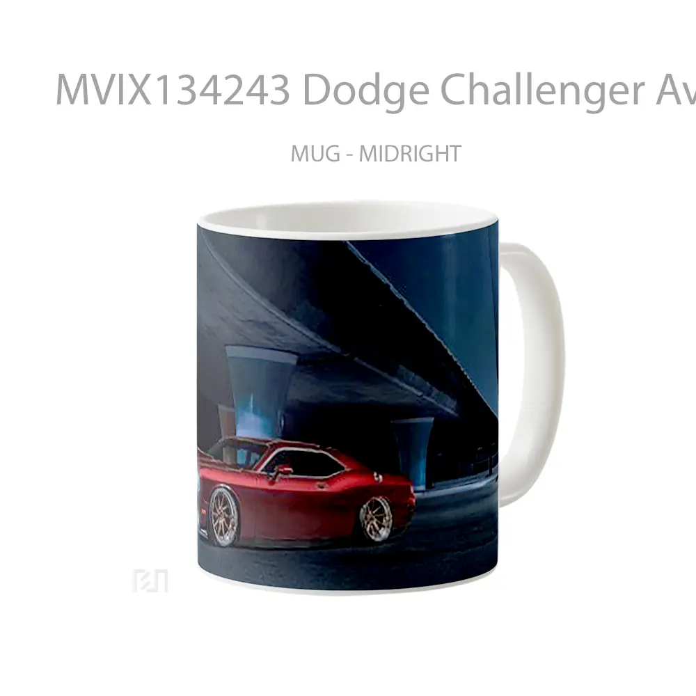 Mug Dodge Challenger Avant Garde Wheels Gelas Keramik Unik - All-side / Desain