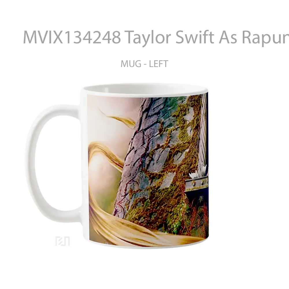Mug Taylor Swift As Rapunzel Gelas Selebriti - All-side / Desain