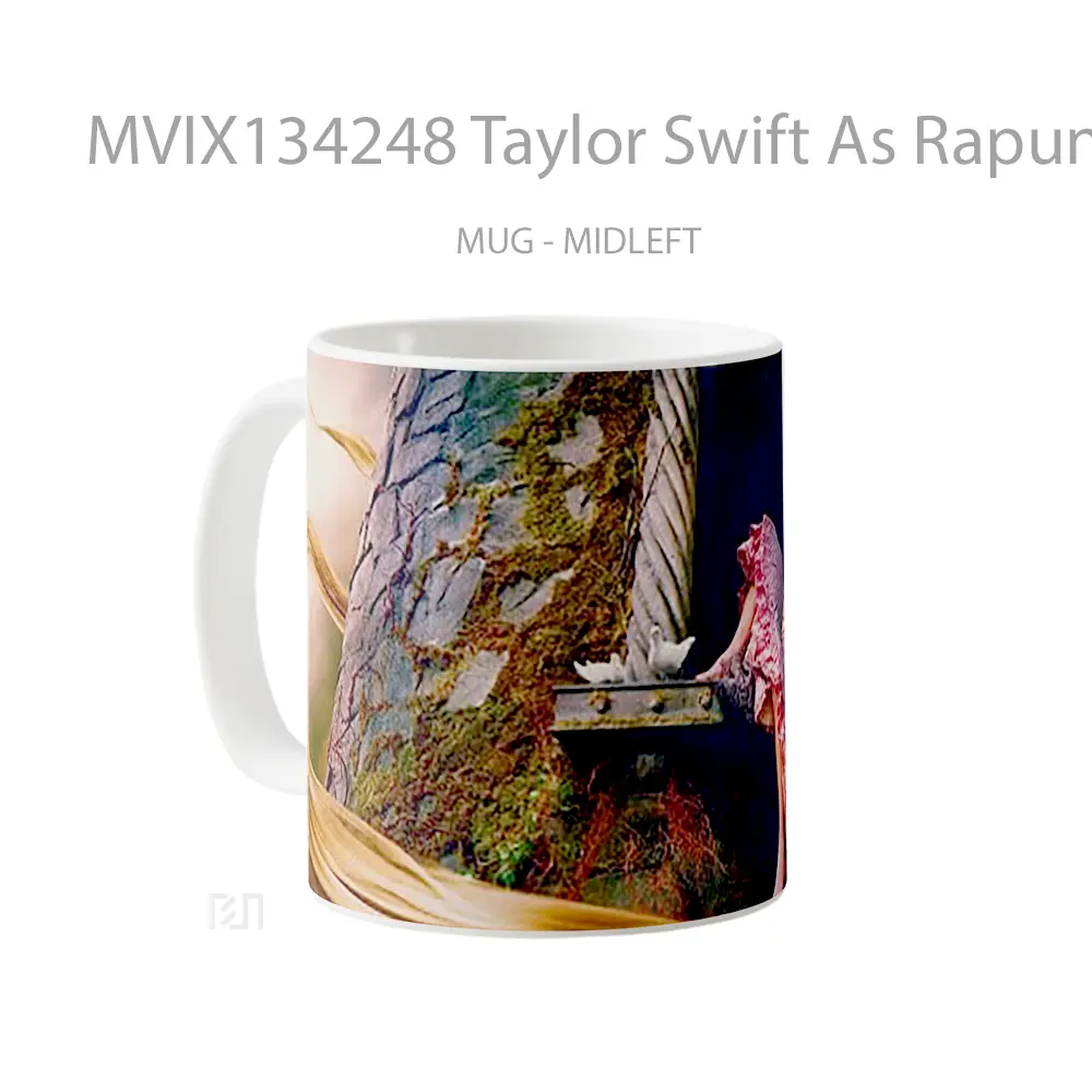 Mug Taylor Swift As Rapunzel Gelas Selebriti - All-side / Desain