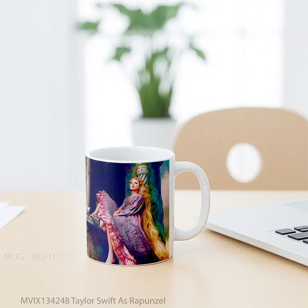 Mug Taylor Swift As Rapunzel Gelas Selebriti - All-side / Desain