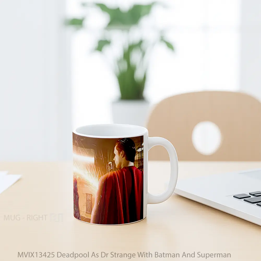 Mug Deadpool As Dr Strange With Batman And Superman Gelas Superhero - All-side / Desain