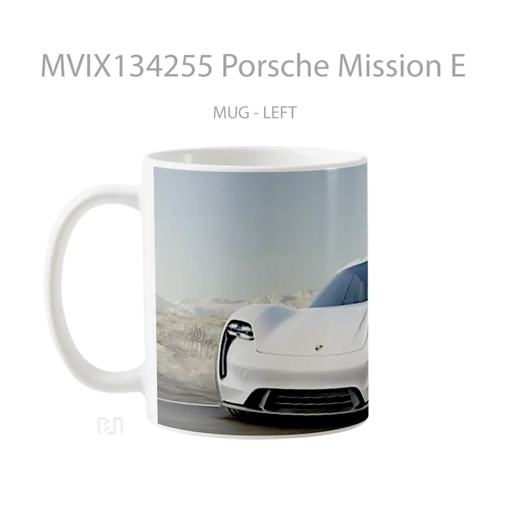 Mug Porsche Mission E Cangkir Mobil - All-side / Desain