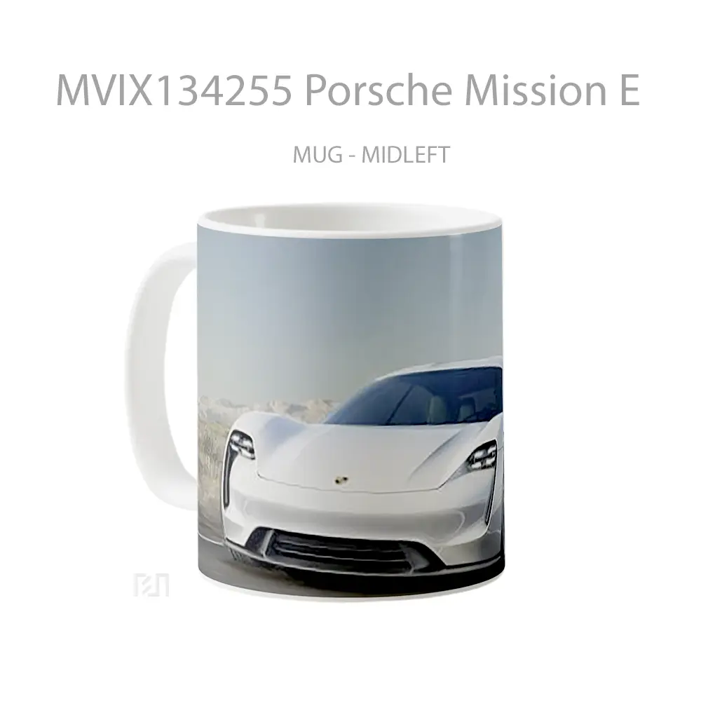 Mug Porsche Mission E Cangkir Mobil - All-side / Desain
