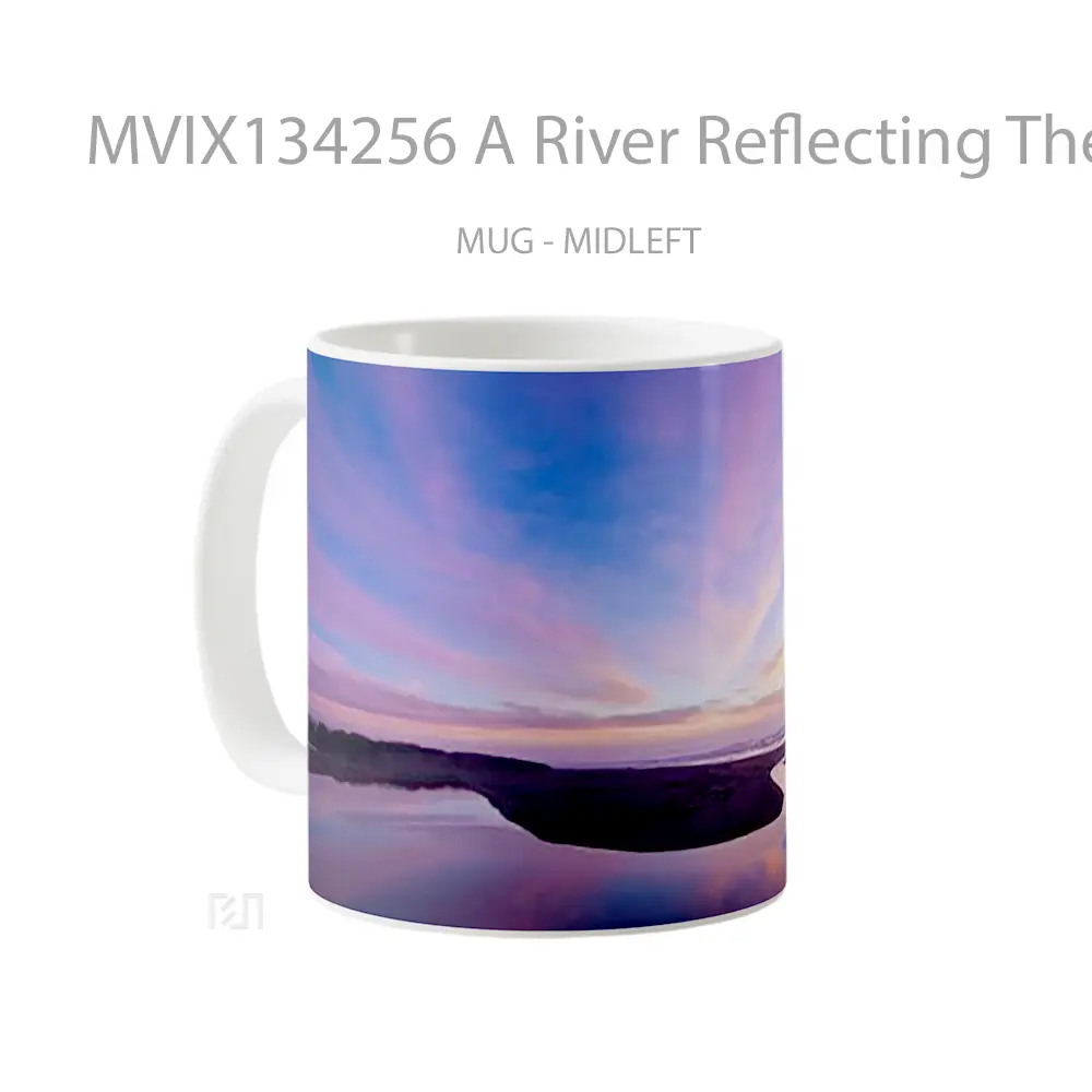 Mug A River Reflecting The Sky Gelas Pemandangan Alam - All-side / Desain