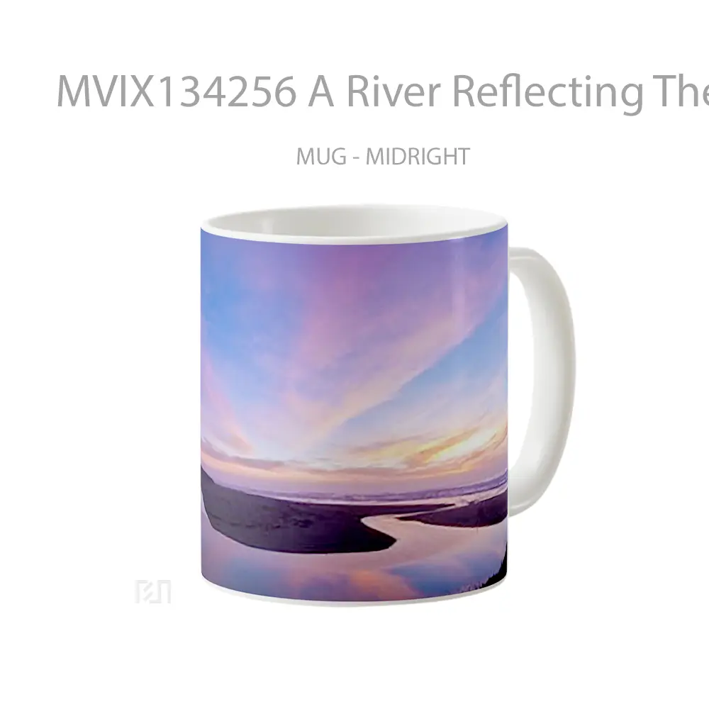 Mug A River Reflecting The Sky Gelas Pemandangan Alam - All-side / Desain