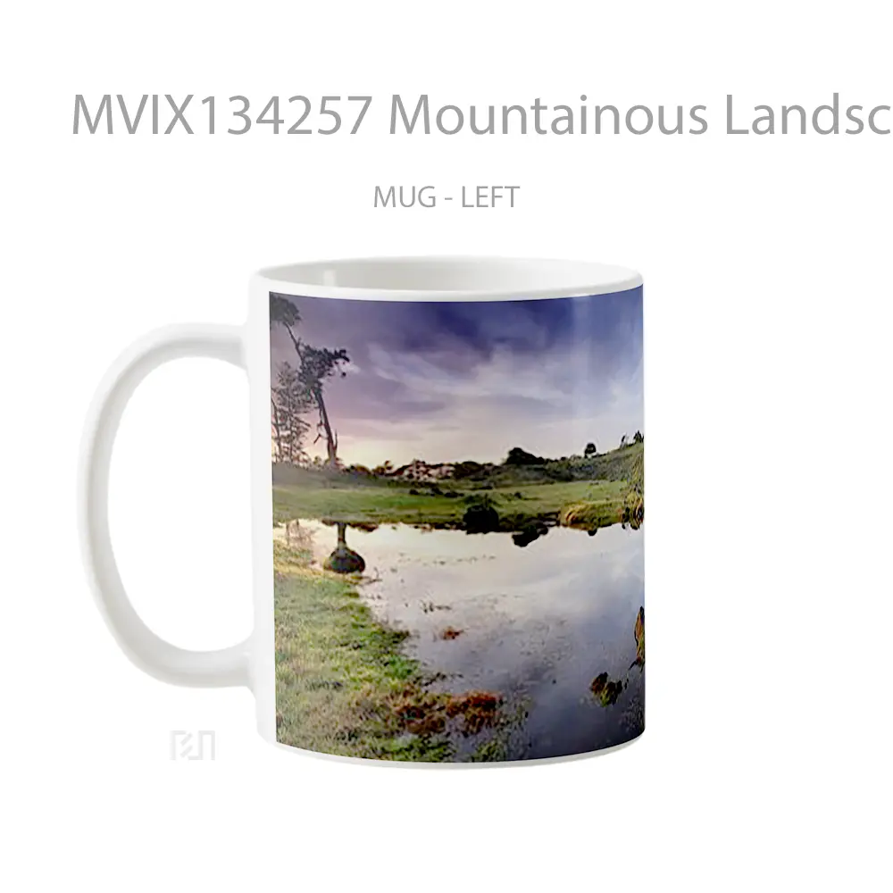 Mug Mountainous Landscape In Otuataua Gelas Pemandangan Alam - All-side / Desain