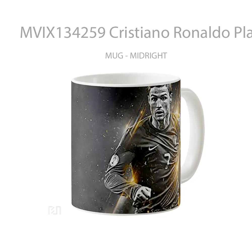 Mug Cristiano Ronaldo Playing Gelas Keramik Unik - All-side / Desain