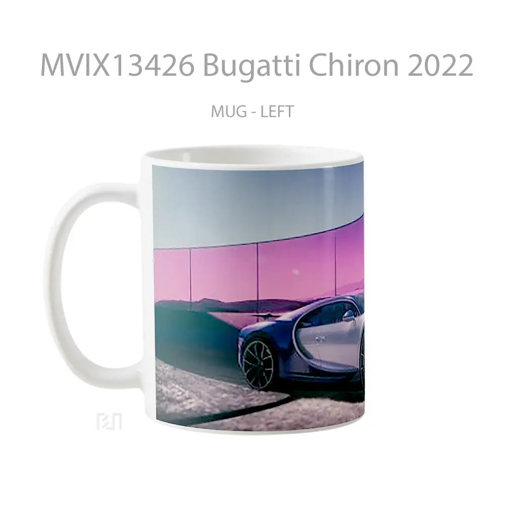 Mug Bugatti Chiron 2022 Cangkir Mobil - All-side / Desain