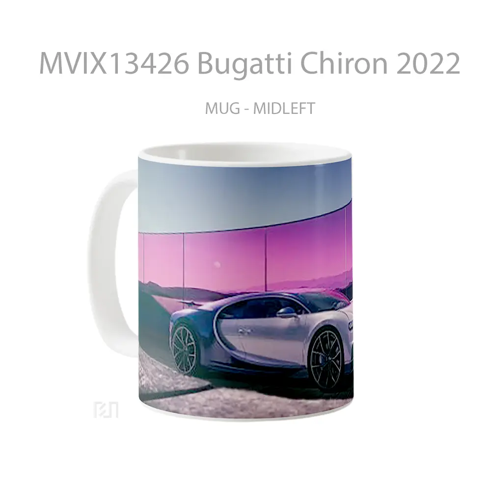 Mug Bugatti Chiron 2022 Cangkir Mobil - All-side / Desain