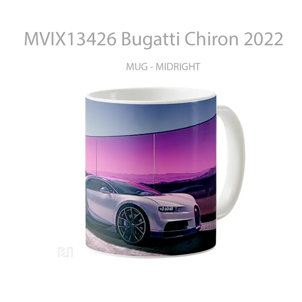Mug Bugatti Chiron 2022 Cangkir Mobil - All-side / Desain
