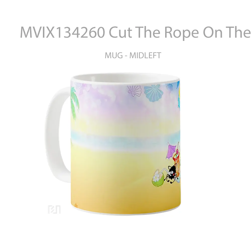 Mug Cut The Rope On The Beach Gelas Pemandangan Alam - All-side / Desain