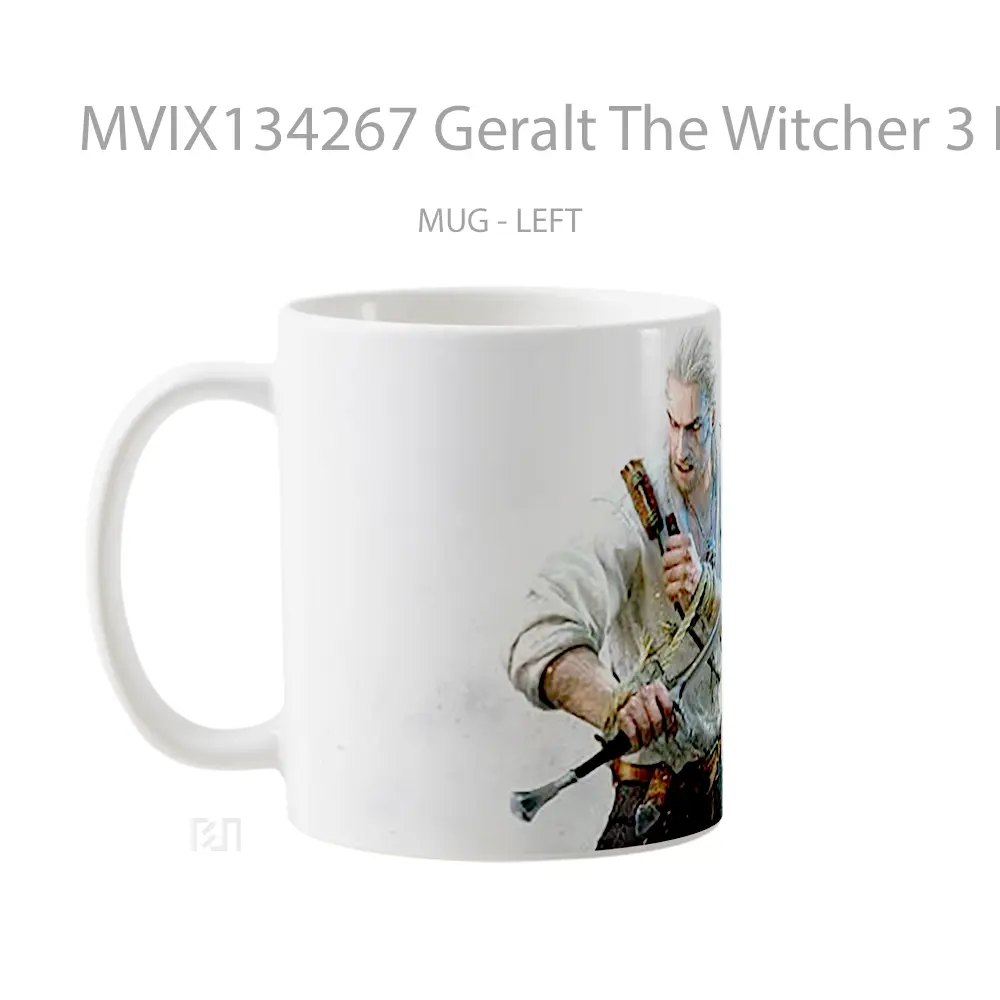 Mug Geralt The Witcher 3 Hearts Of Stone Gelas Keramik Unik - All-side / Desain