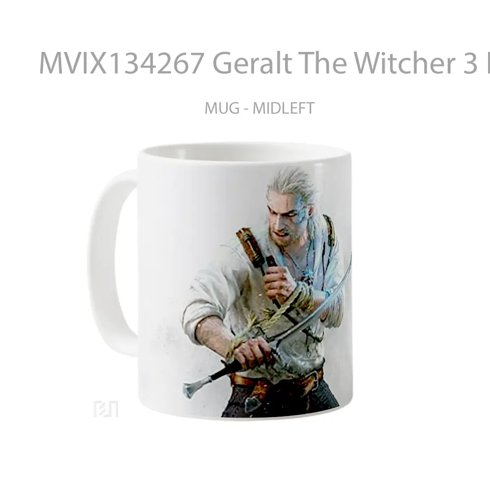 Mug Geralt The Witcher 3 Hearts Of Stone Gelas Keramik Unik - All-side / Desain