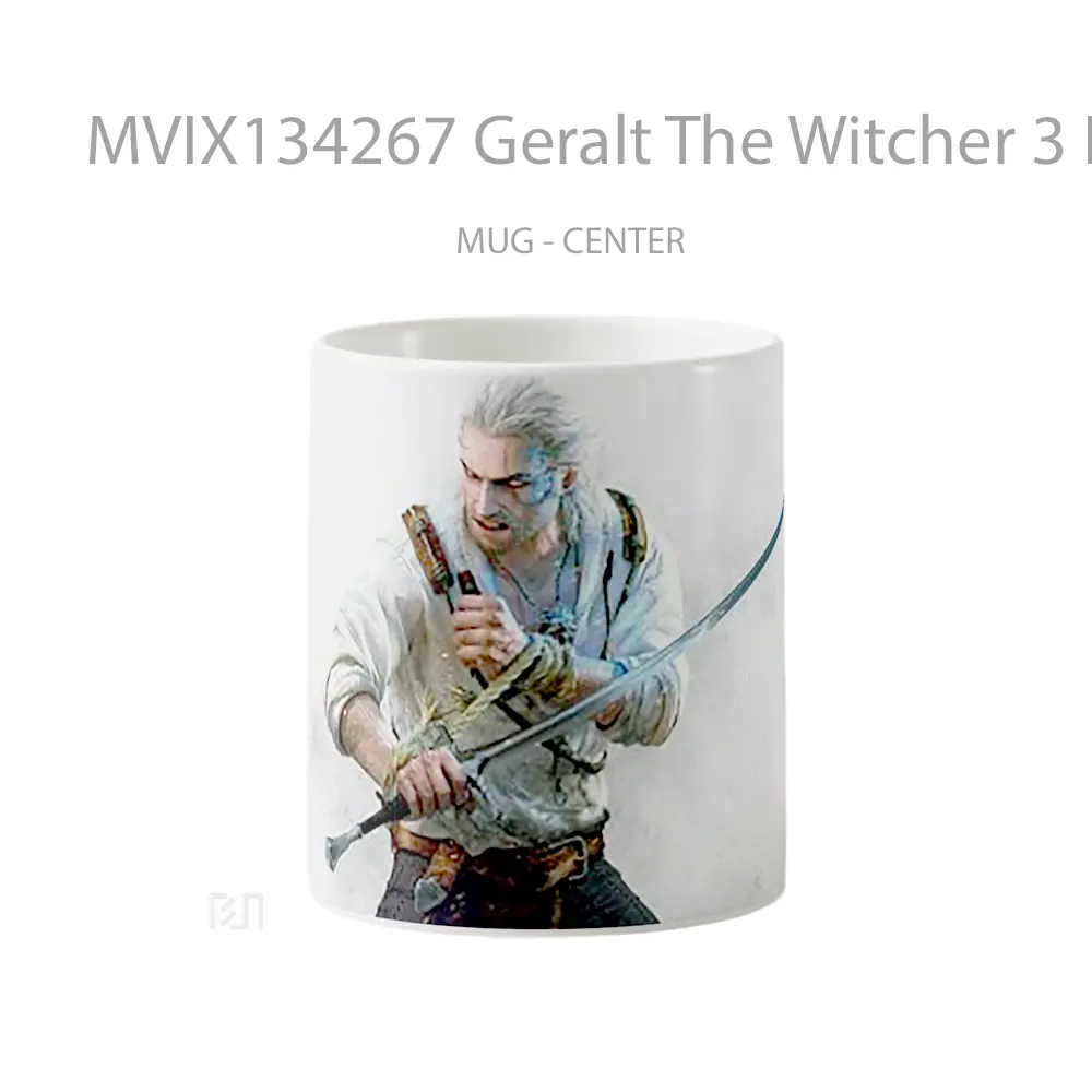 Mug Geralt The Witcher 3 Hearts Of Stone Gelas Keramik Unik