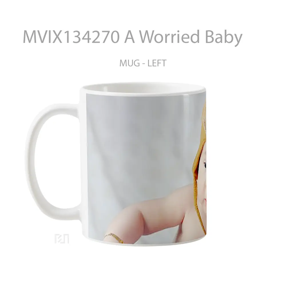 Mug A Worried Baby Gelas Keramik Unik - All-side / Desain