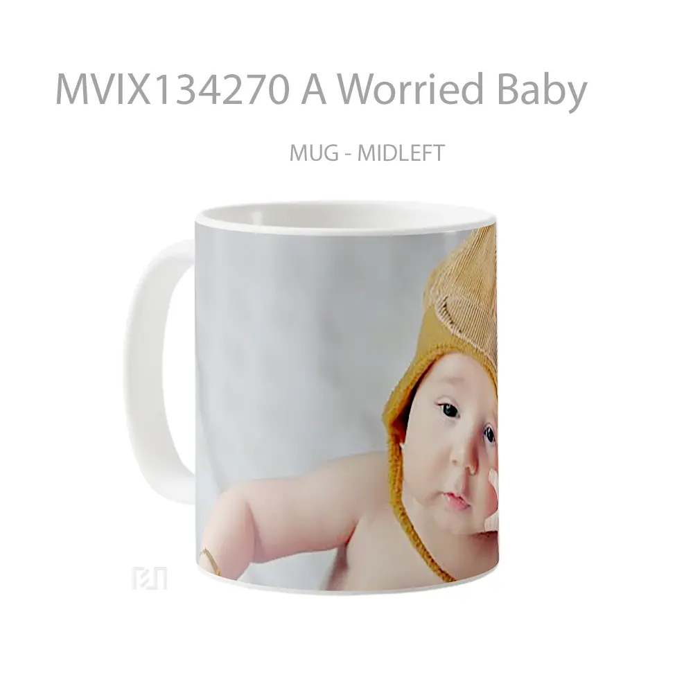 Mug A Worried Baby Gelas Keramik Unik - All-side / Desain