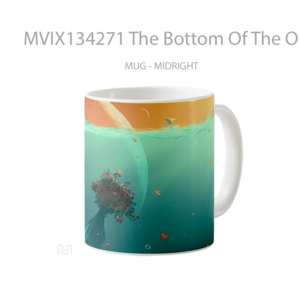 Mug The Bottom Of The Ocean And The Moon Gelas Pemandangan Alam - All-side / Desain