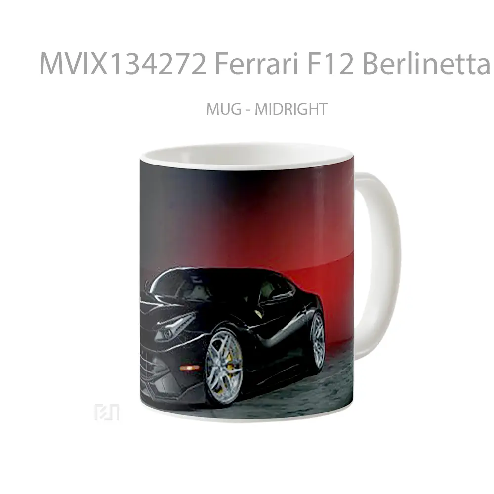 Mug Ferrari F12 Berlinetta V1 Cangkir Mobil - All-side / Desain