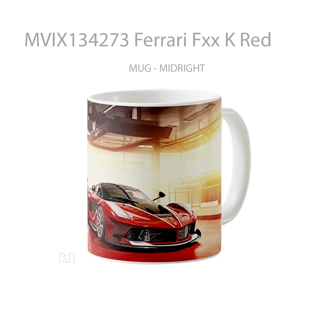 Mug Ferrari Fxx K Red Cangkir Mobil - All-side / Desain