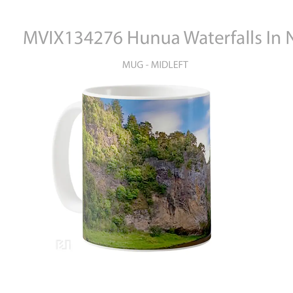 Mug Hunua Waterfalls In New Zealand Gelas Pemandangan Alam - All-side / Desain