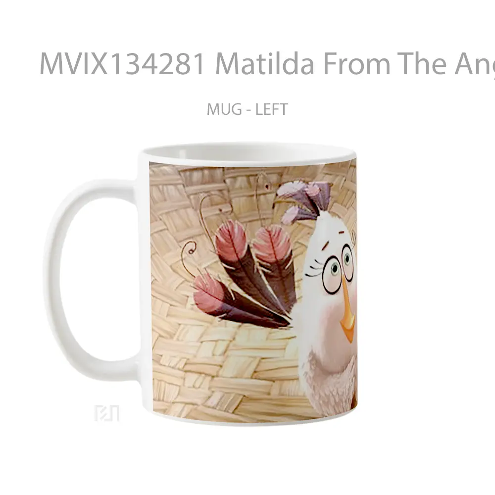 Mug Matilda From The Angry Birds Movie Gelas Hewan Lucu - All-side / Desain