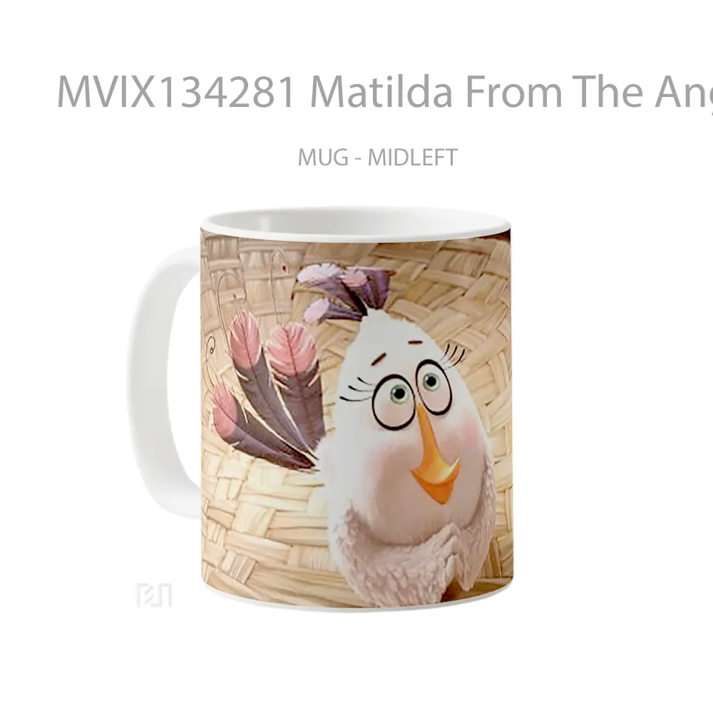 Mug Matilda From The Angry Birds Movie Gelas Hewan Lucu - All-side / Desain