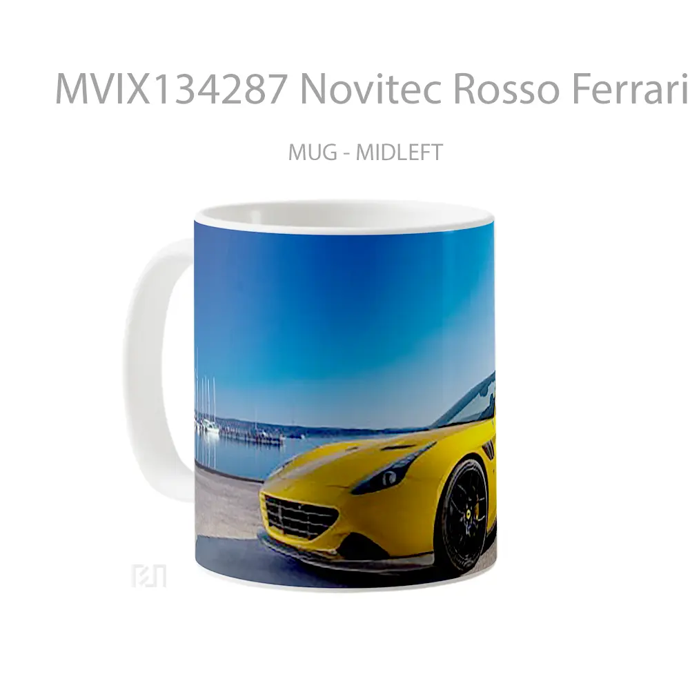 Mug Novitec Rosso Ferrari California T Cangkir Mobil - All-side / Desain