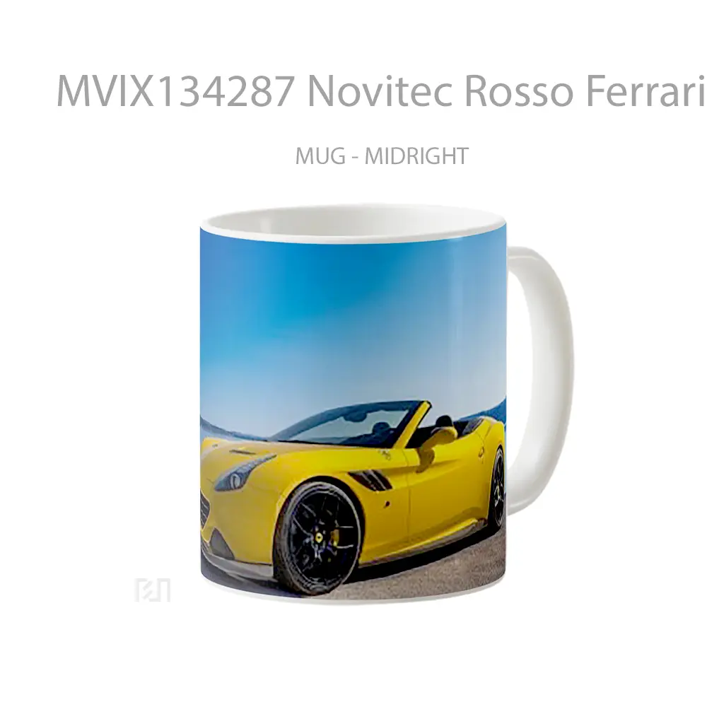Mug Novitec Rosso Ferrari California T Cangkir Mobil - All-side / Desain