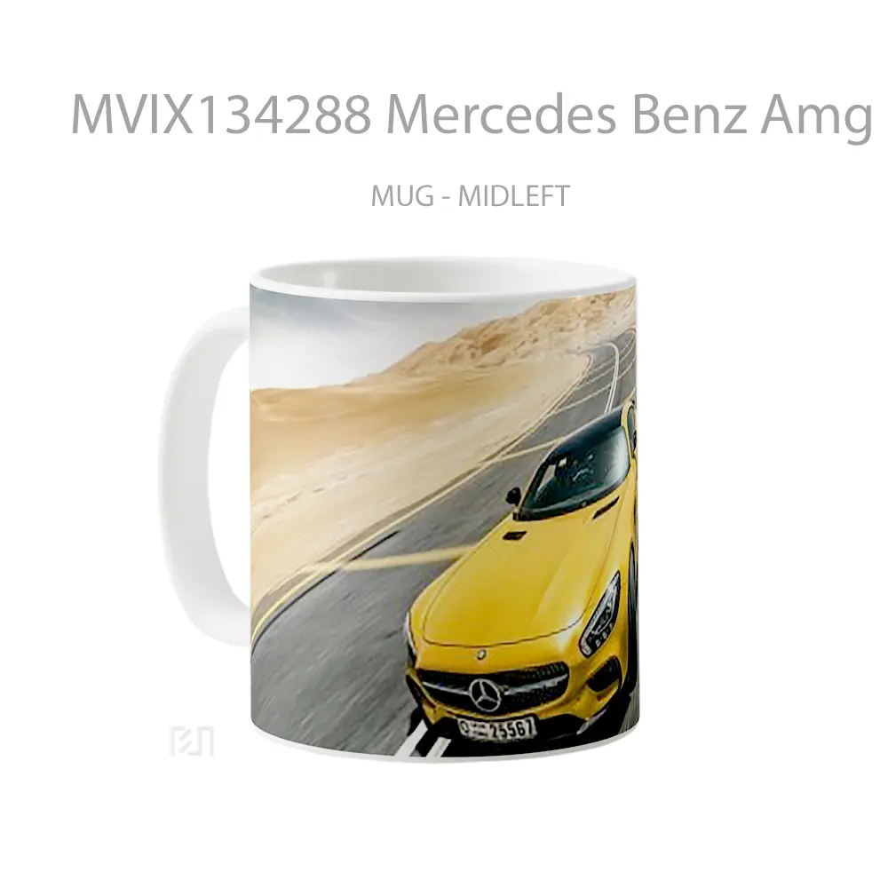 Mug Mercedes Benz Amg Gt S Yellow Cangkir Mobil - All-side / Desain