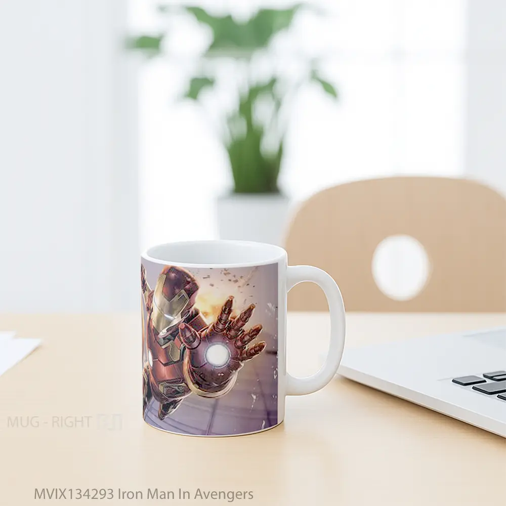 Mug Iron Man In Avengers Gelas Superhero - All-side / Desain