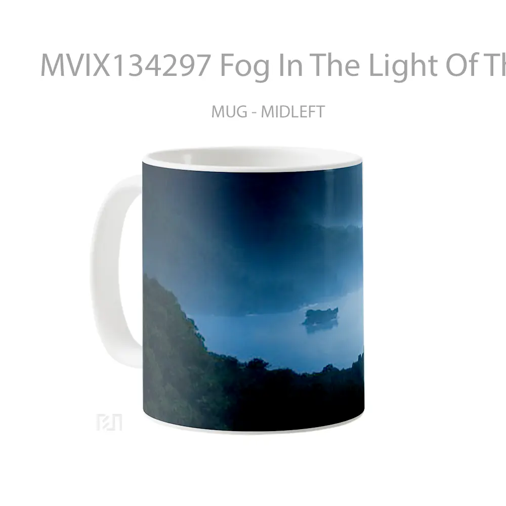 Mug Fog In The Light Of The Moon Gelas Pemandangan Alam - All-side / Desain