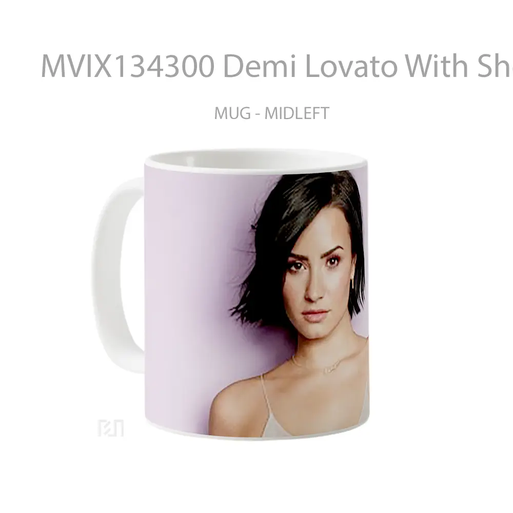 Mug Demi Lovato With Short Hair Gelas Selebriti - All-side / Desain