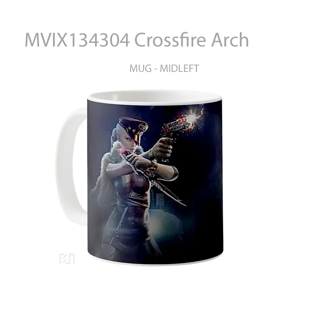 Mug Crossfire Arch Gelas Keramik Unik - All-side / Desain