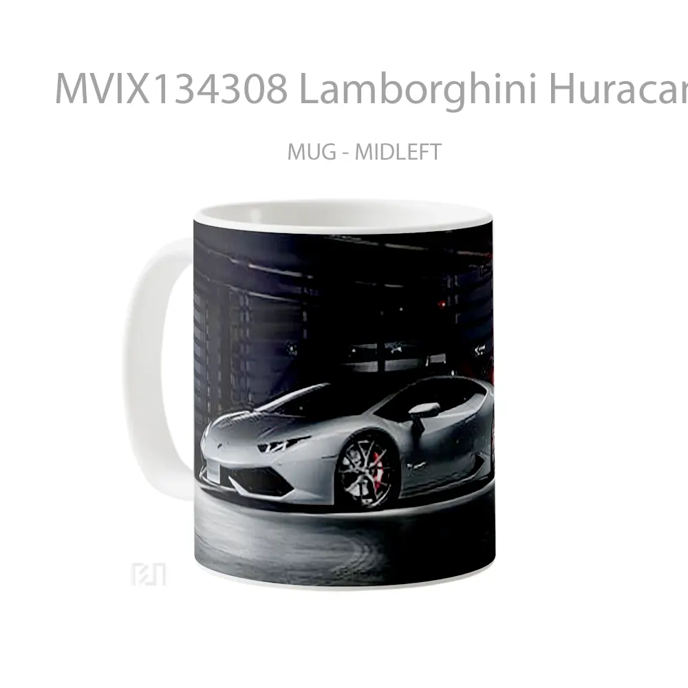 Mug Lamborghini Huracan Lp640 4 Cangkir Mobil - All-side / Desain