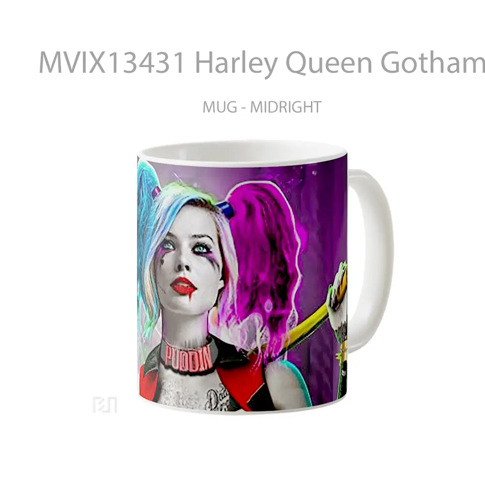 Mug Harley Queen Gotham City Sirens Gelas Keramik Unik - All-side / Desain