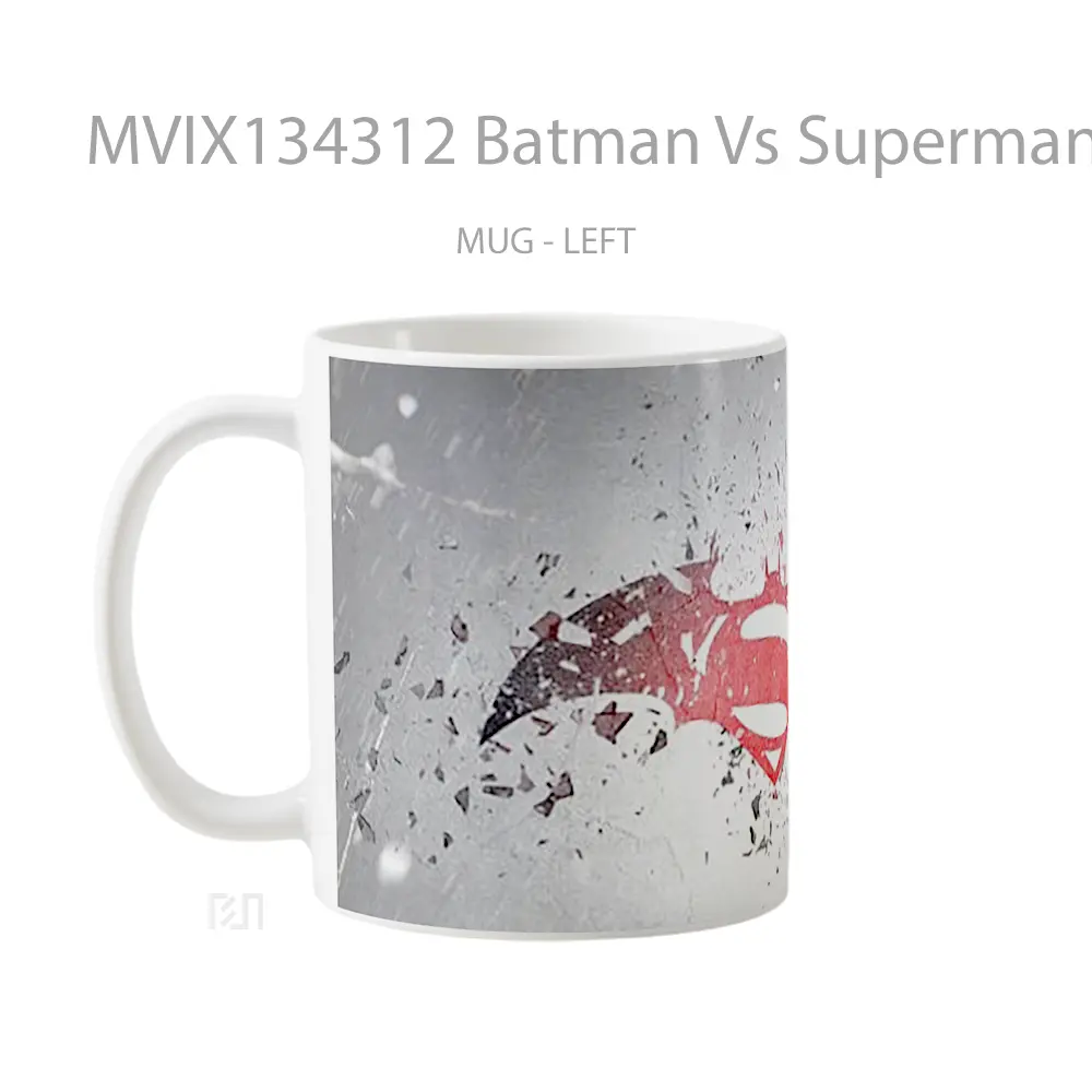 Mug Batman Vs Superman Gelas Superhero - All-side / Desain